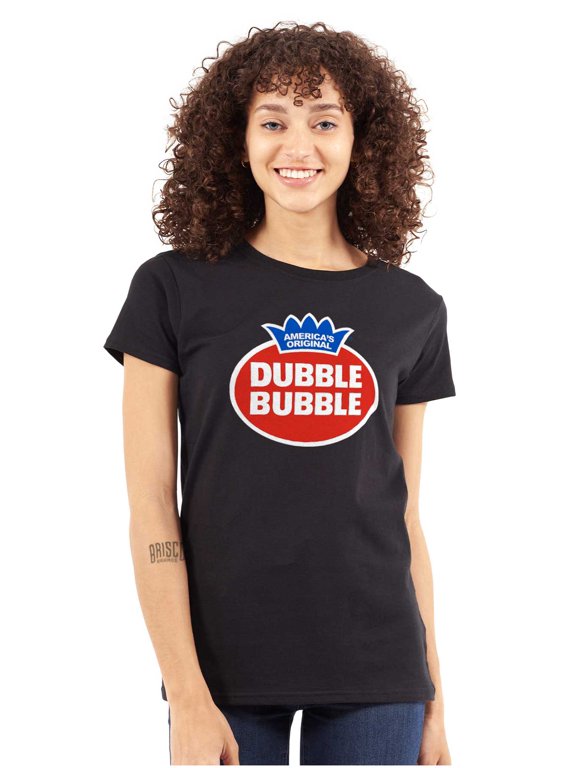 Vintage Dubble Bubble Gum Double Logo Women's T Shirt Ladies Tee Brisco Brands M