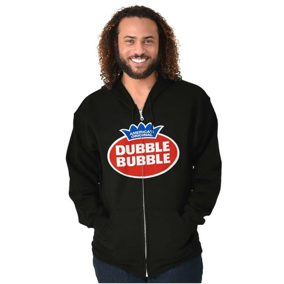 Vintage Dubble Bubble Gum Double Logo Zip Up Hoodie Men's Women's Brisco Brands L