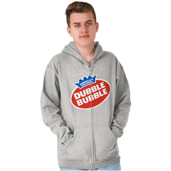 Vintage Dubble Bubble Gum Double Logo Zip Up Hoodie Men's Women's Brisco Brands S