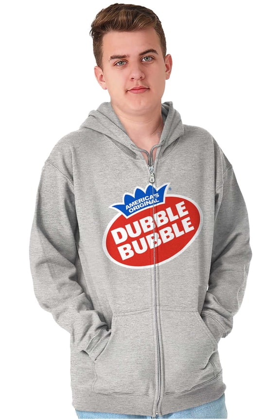 Vintage Dubble Bubble Gum Double Logo Zip Up Hoodie Men's Women's Brisco Brands S