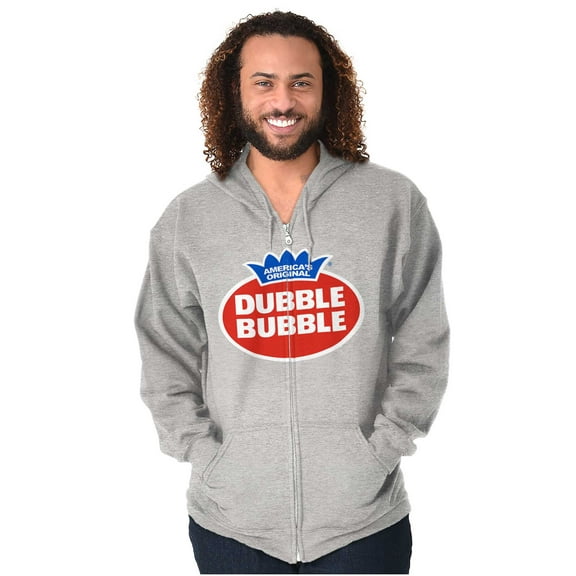 Vintage Dubble Bubble Gum Double Logo Zip Up Hoodie Men's Women's Brisco Brands S