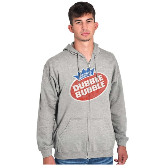 Vintage Dubble Bubble Gum Double Logo Zip Up Hoodie Men's Women's Brisco Brands S