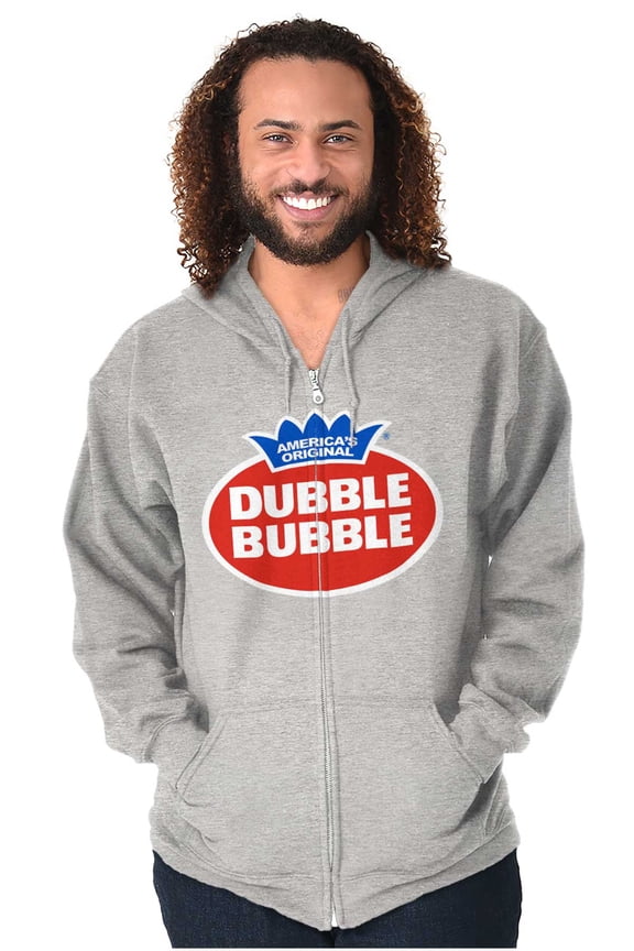 Vintage Dubble Bubble Gum Double Logo Zip Up Hoodie Men's Women's Brisco Brands X