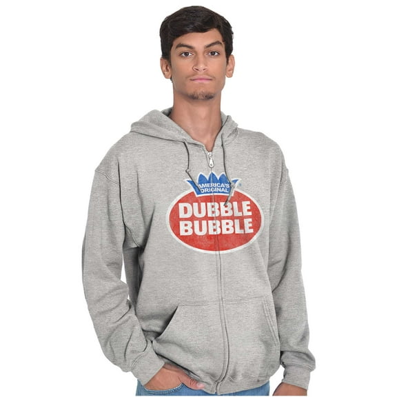 Vintage Dubble Bubble Gum Double Logo Zip Up Hoodie Men's Women's Brisco Brands X