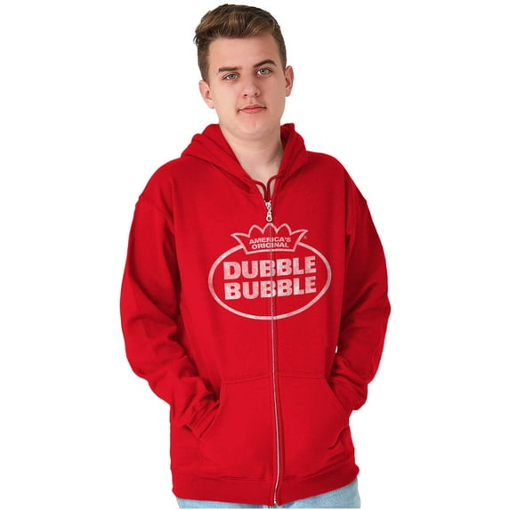 Vintage Dubble Bubble Original Logo Unisex Plus Size Zip Hoodie Brisco Brands 5X