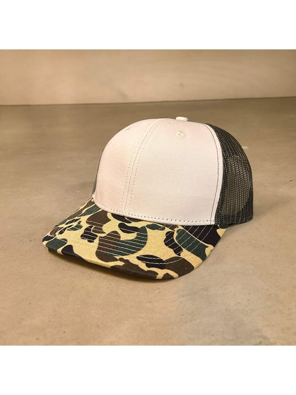 Duck Camo 6 Panel Trucker Hat Aspen