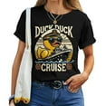 thumbnail image 1 of Vintage Duck Duck Cruise Family Cruising Matching Women T-Shirt, Funny Vacation Graphic Tee for Cruise Trip, Nautical Travel Shirt for Mom Sister Daughter, Casual Short Sleeve Top for, 1 of 3