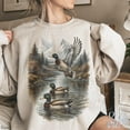 thumbnail image 1 of Vintage Duck Sweatshirt | Mountain Lake Wildlife Pullover, 1 of 7