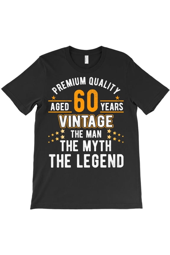 Vintage Dude The Man Myth Legend 60th Birthday Retro Themed Gift H1524 Unisex T-Shirt, Up to 5XL Available