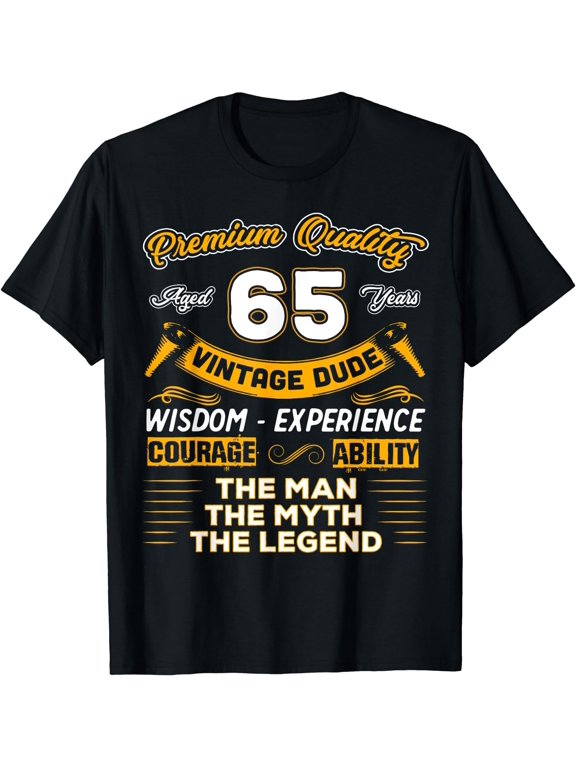 Vintage Dude The Man Myth Legend 65 Yrs 65th Birthday Shirt
