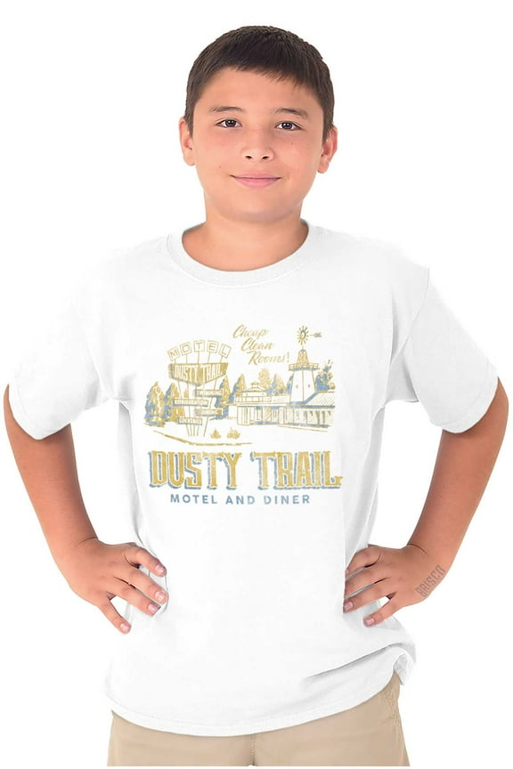 Vintage Dusty Trail Motel and Diner Crewneck T Shirts Boy Girl Teen Brisco Brands S