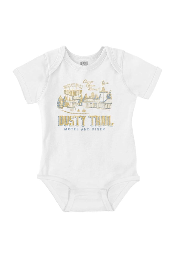 Vintage Dusty Trail Motel and Diner Romper Boys or Girls Infant Baby Brisco Brands 24M