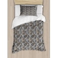 thumbnail image 1 of Vintage Duvet Cover Set Twin Size, Flourishing Plants with Rustic Branches Leaves Nostalgic Rural Field Art, Decorative 2 Piece Bedding Set with 1 Pillow Sham, Brown Grey Coconut, by Ambesonne, 1 of 3