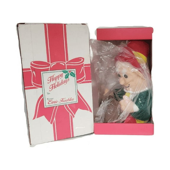 Vintage ERNIE KEEBLER 24" Plush Doll Rare In Holiday Gift Box #66654