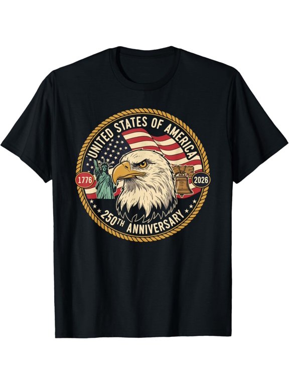 Vintage Eagle USA Flag 250 Years 1776- T-Shirt