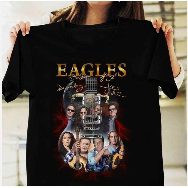 Vintage Eagles Band Guitar Signature Tshirt Gift For Men Women
