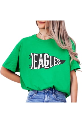 Vintage Eagles Flag School Pride Shirt for Women and Teens Sports Team Mascot Tee Vintage Green Shirt Adult X-Large
