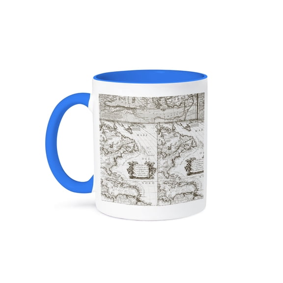 Vintage East Roman Empire Map, 11oz Two-Tone Blue Mug
