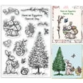 thumbnail image 1 of Vintage Easter Day Clear Stamps Easter Bunny Silicone Stamps Easter Egg Chick Pine Tree Rubber Transparent Seal Stamps DIY, 1 of 8