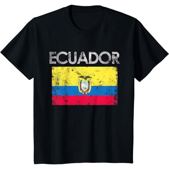 Vintage Ecuador Ecuadorian Flag Pride Gift T-Shirt