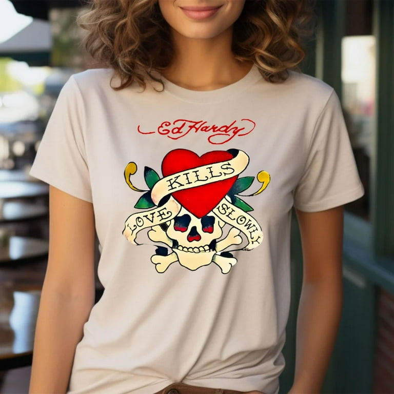 Vintage Ed Hardy Love Kills Slowly T Shirt Vtg ED HARDY T Shirt
