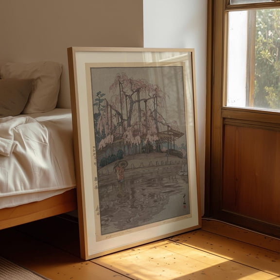 Vintage Edo Japanese Landscape Ukiyo E Wall Decor Unframed Paper Print
