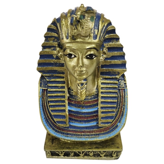 Vintage Egyptian Ancient Cleopatra Pharaoh Coffin Resin Figurine Retro Statue