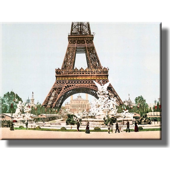 Vintage Eiffel Tower Picture on Stretched Canvas, Wall Art Décor, Ready to Hang!