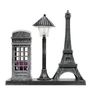 Vintage Eiffel Tower Street Lamp Ornament Silver - Tower Light Lamp Night Statue Desktop Street Lights Decor Desk Ornament Art Mini Lamps Table Nightlight 1*Paris Decoration
