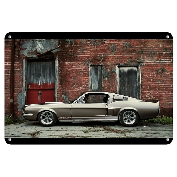 Vintage Eleanor Classic Car Poster - 12x8" Retro Automotive Metal Tin Sign, Weather-Resistant &amp; Easy to Install with Pre-Drilled Holes - Perfect for Garage, Bar, Cafe, and Home Decor, Car Decor