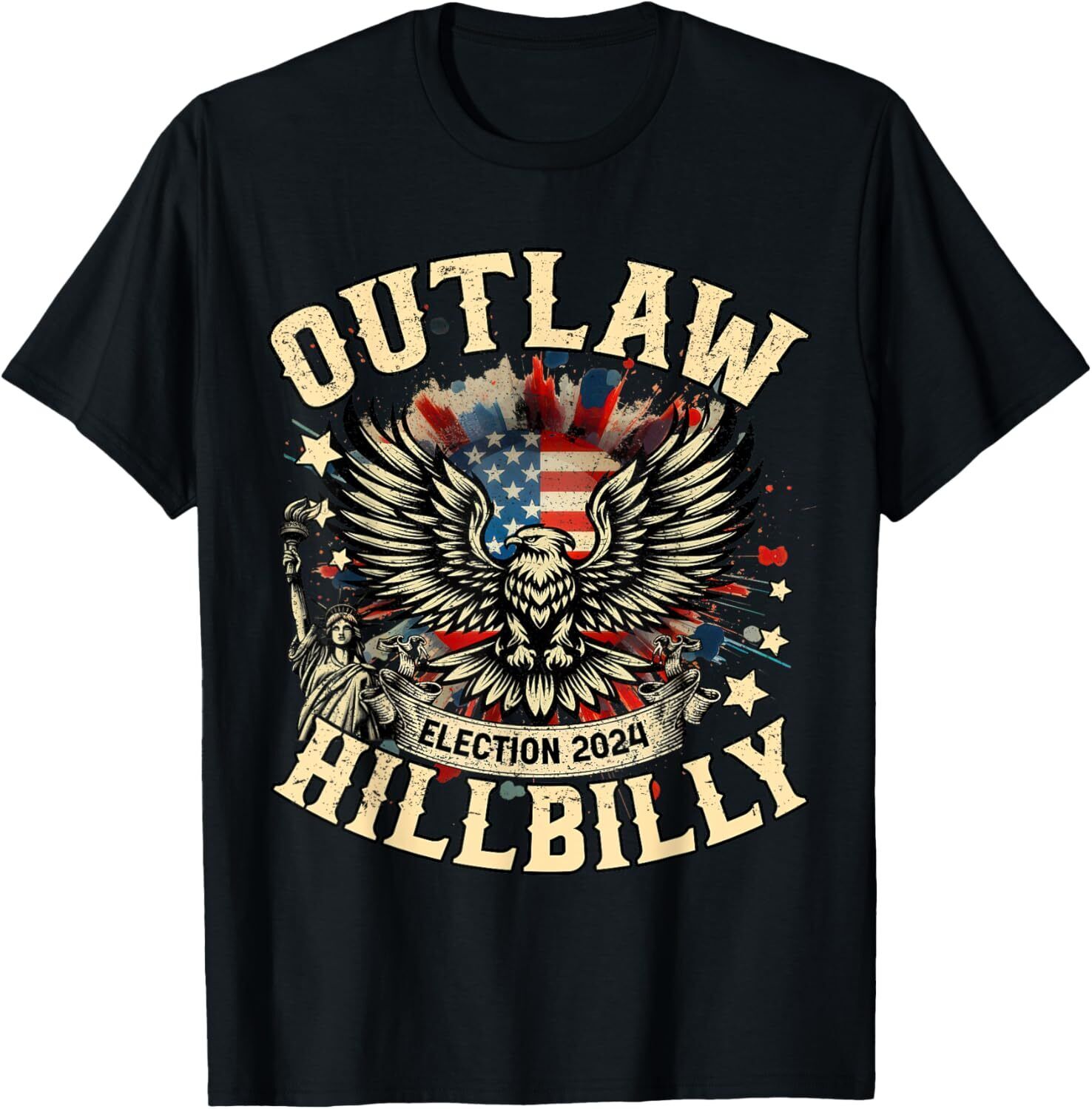 Vintage Elections Outlaw Hillbilly 2025 Eagle US Flag TShirt