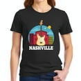 thumbnail image 1 of Vintage Electric Guitar & Nashville Graphic Cotton Short Sleeve T-Shirt - Casual Music Lover Tee, 1 of 5