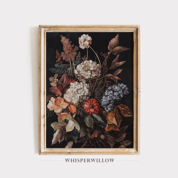 Vintage Elegant Botanical Floral, Neutral Modern Wall Decor, Nature,Inspired Floral Illustration Poster Decor, Size 8x12 UNFFRAMED F03.1.8l2082