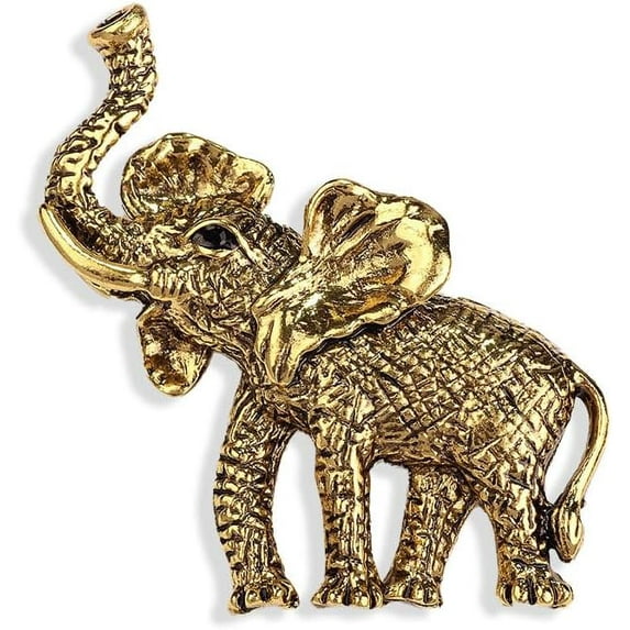Vintage Elephant Brooch Pin for Women Men Animal Indian African King Lapel Pins Corsage Badge Clothes Scarf Clip for Suit Dress Accessories Jewelry