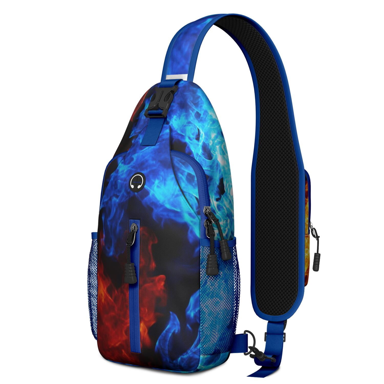 Vintage Elephant Pattern Outdoor Shoulder Bag – Lightweight Design, Adjustable Fit, Reinforced Stitching – Artistic Jungle Print