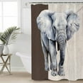 thumbnail image 1 of Vintage Elephant Shower Curtain Set, Waterproof Shower Curtains for Bathroom, Modern Art Animal Watercolor Washable Fabric Cloth Bath Curtain for Bathtub Decoration with Hooks 72x78 Inches, 1 of 6