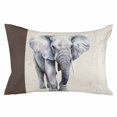 thumbnail image 1 of Vintage Elephant Throw Pillow Cover 20 x 26 Inch Decorative Pillow Cover Modern Art Animal Watercolor Lumbar Pillowcase Seasonal Rectangle Cushion Case for Couch Sofa Bed Living Room, 1 of 7