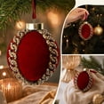 thumbnail image 1 of Vintage Embossed Christmas Ball Ornaments Set, Flocked Hanging Tree Decorations for Holiday Party Wedding Decor 12 Pack, 1 of 9