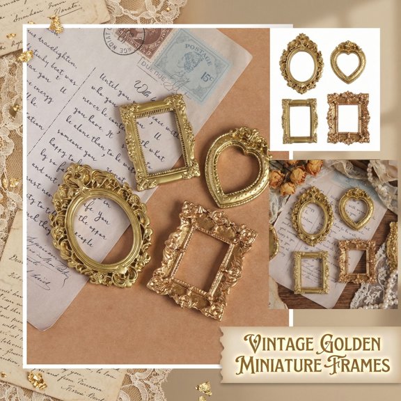 Vintage Embossed Frame Small Photo Frame Border Decoration for Holiday Party Home Office Decor