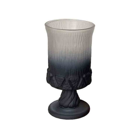 Vintage Embossed Glass Goblet, 9 Oz Gradient Black Frosted Glass Cups for Wine Champagne Cocktail Juice