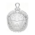 thumbnail image 1 of Vintage Embossed Glass Storage Jar with Lid for Jewelry, Trinkets & Home Decor - Elegant Canister for Vanity, Kitchen, and Living Room Display, 1 of 5