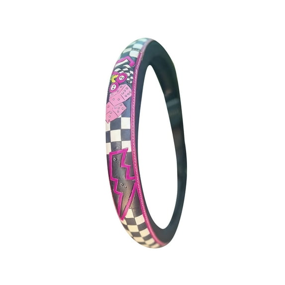 Vintage Embossed Hand Painted Leather Western Cowboy Car Universal Steering Wheel Cover