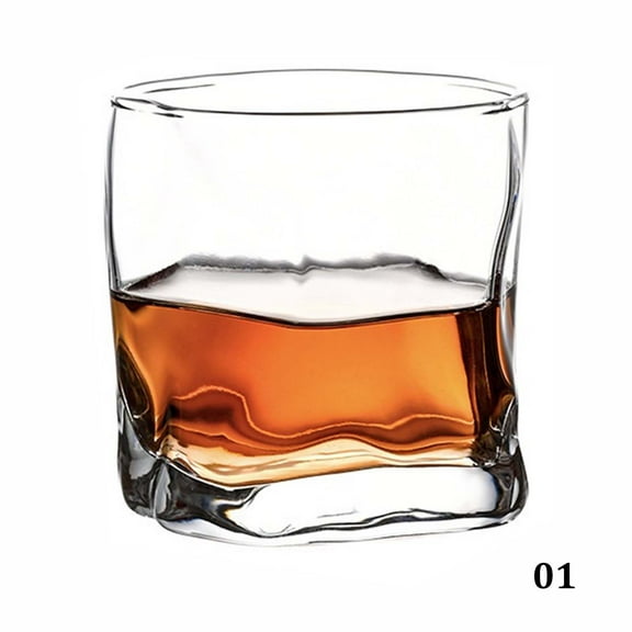 Vintage Embossed Whiskey Glass, Large Old Fashioned Tumbler for Scotch, Bourbon, Cocktails, Unique Barware