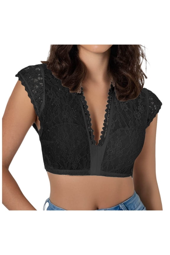 Vintage Embroidered Collar - Detachable Victorian Style Shawl, Fashion Blouse Accessory | Hontri | Women's French Vintage Shirt Fabric Embroidery Doll Collar Fashion (Black | XXL)