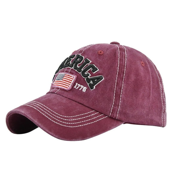Vintage Embroidered Peaked Cap for Men and Women, Retro Baseball Hat for Sports, Camping, Fishing and Outdoor Sun Protection,Wine