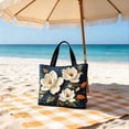 thumbnail image 1 of Vintage Embroidery Quilted Canvas Tote Bag,Multi-Style Floral Cat Book Pattern Large Capacity Shoulder Handbag for Women Daily Travel Shopping,12", 1 of 6