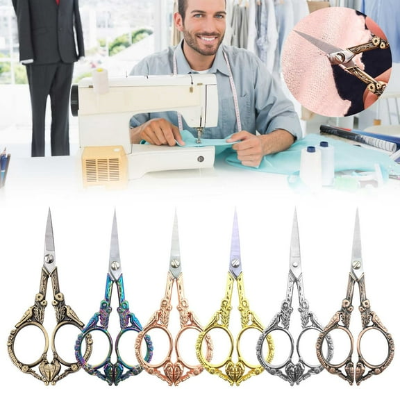 Vintage Embroidery Scissors Small Sharp Detail Shears for Sewing, Yarn, and DIY Thread Snips