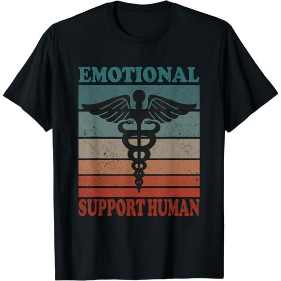 Vintage Emotional Support Human Service People T-Shirt