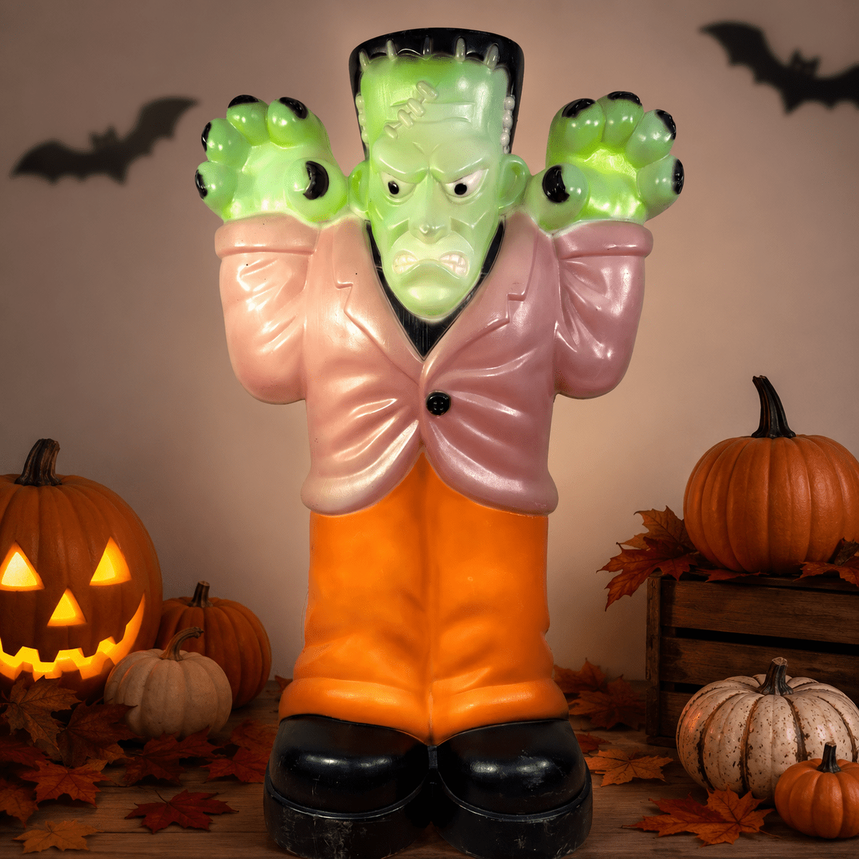 Vintage Empire-Style Frankenstein Blow Mold Halloween Yard