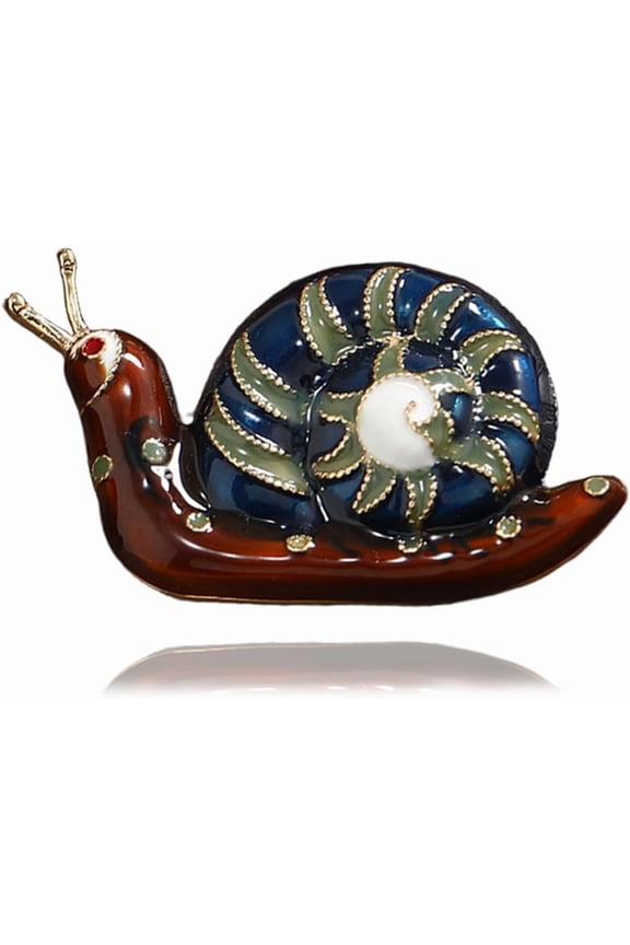 Vintage Enamel Snail Brooch Pin for Women Unisex Fashion Animal Brooches Lapel Pins Suit Collar Dress Accessories Decor Jewelry for Theme Party